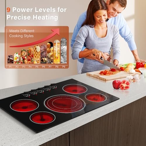 Amzgachfktch - 30 Inch Built-in Electric Cooktop 5 Burner